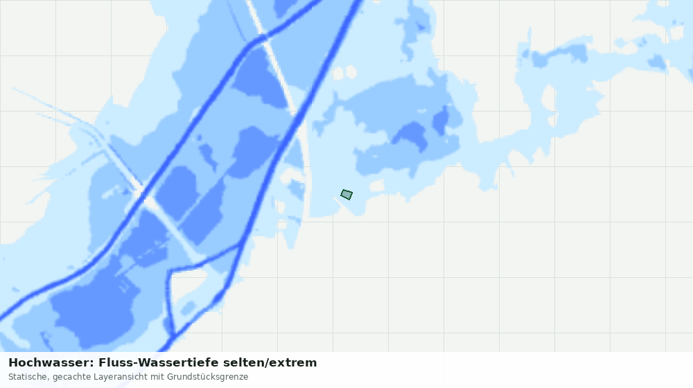 Statische Kartenansicht: Hochwasser: Fluss-Wassertiefe selten/extrem