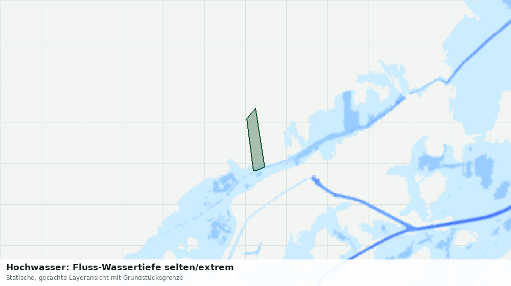 Statische Kartenansicht: Hochwasser: Fluss-Wassertiefe selten/extrem