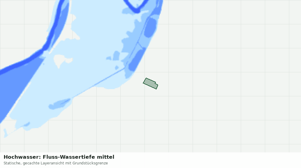 Statische Kartenansicht: Hochwasser: Fluss-Wassertiefe mittel