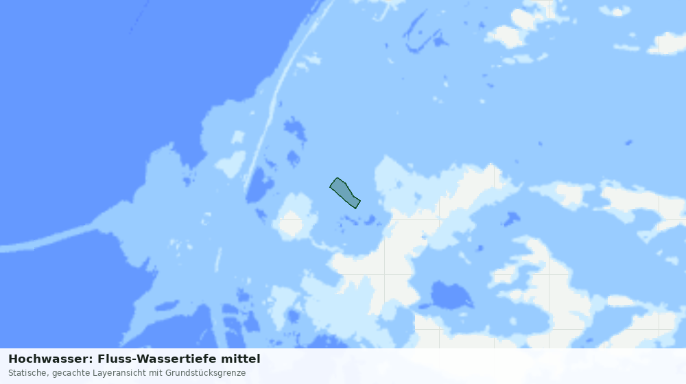 Statische Kartenansicht: Hochwasser: Fluss-Wassertiefe mittel