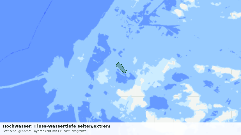 Statische Kartenansicht: Hochwasser: Fluss-Wassertiefe selten/extrem