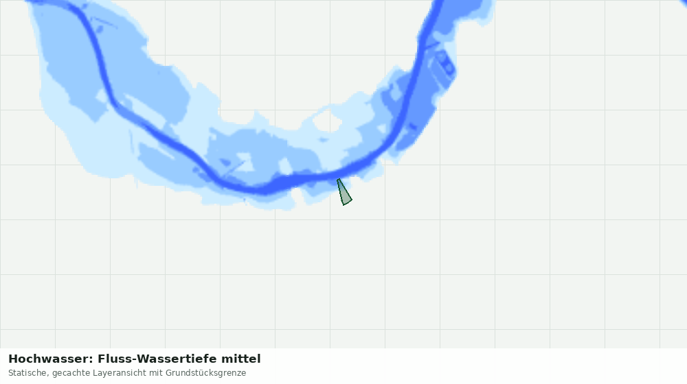 Statische Kartenansicht: Hochwasser: Fluss-Wassertiefe mittel