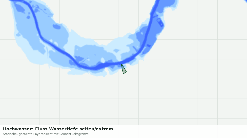 Statische Kartenansicht: Hochwasser: Fluss-Wassertiefe selten/extrem