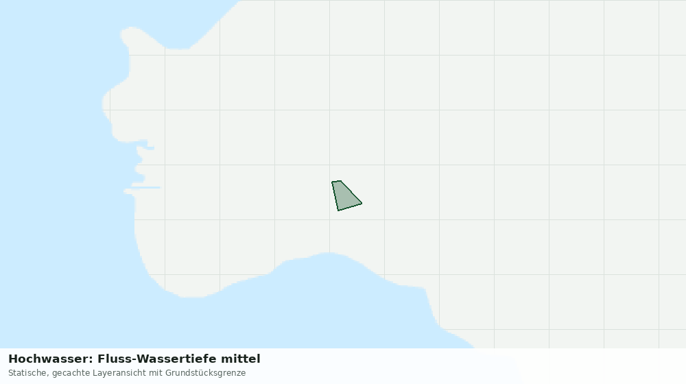 Statische Kartenansicht: Hochwasser: Fluss-Wassertiefe mittel