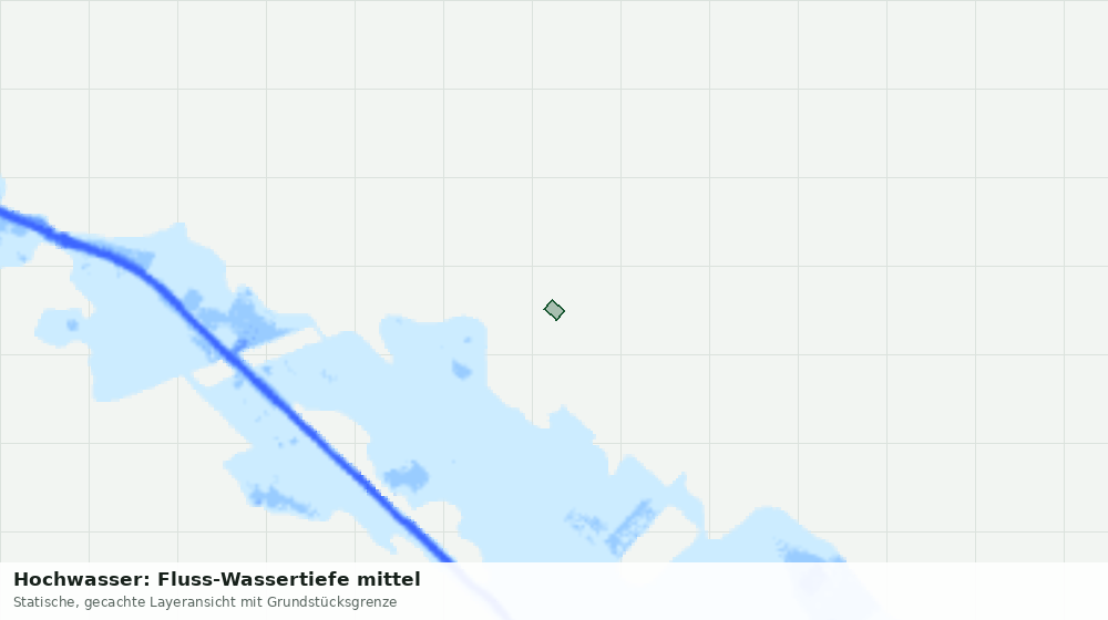 Statische Kartenansicht: Hochwasser: Fluss-Wassertiefe mittel