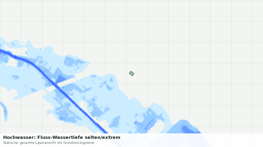Statische Kartenansicht: Hochwasser: Fluss-Wassertiefe selten/extrem