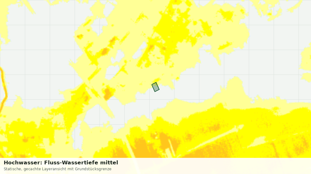 Statische Kartenansicht: Hochwasser: Fluss-Wassertiefe mittel