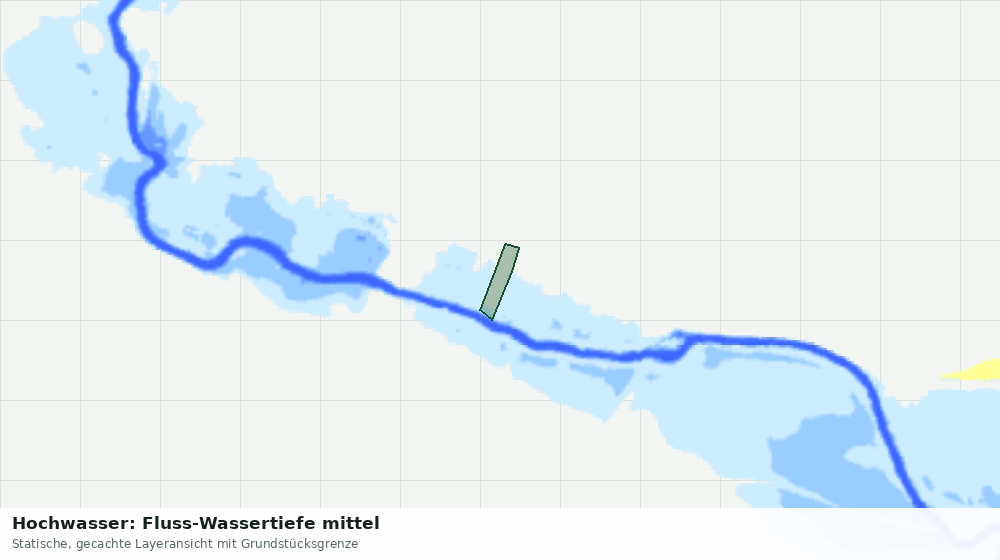 Statische Kartenansicht: Hochwasser: Fluss-Wassertiefe mittel