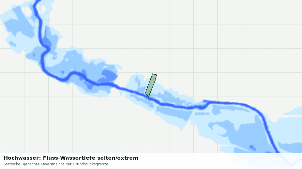 Statische Kartenansicht: Hochwasser: Fluss-Wassertiefe selten/extrem