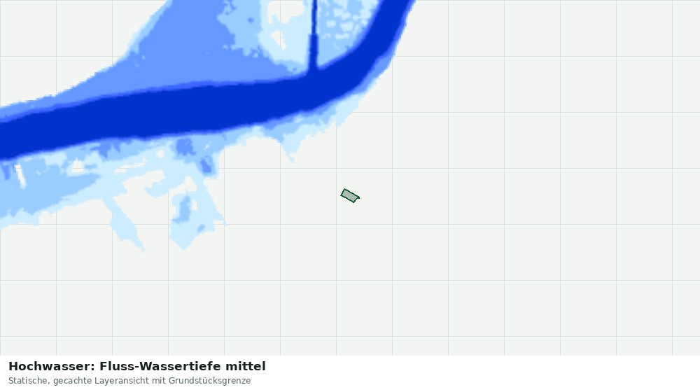 Statische Kartenansicht: Hochwasser: Fluss-Wassertiefe mittel