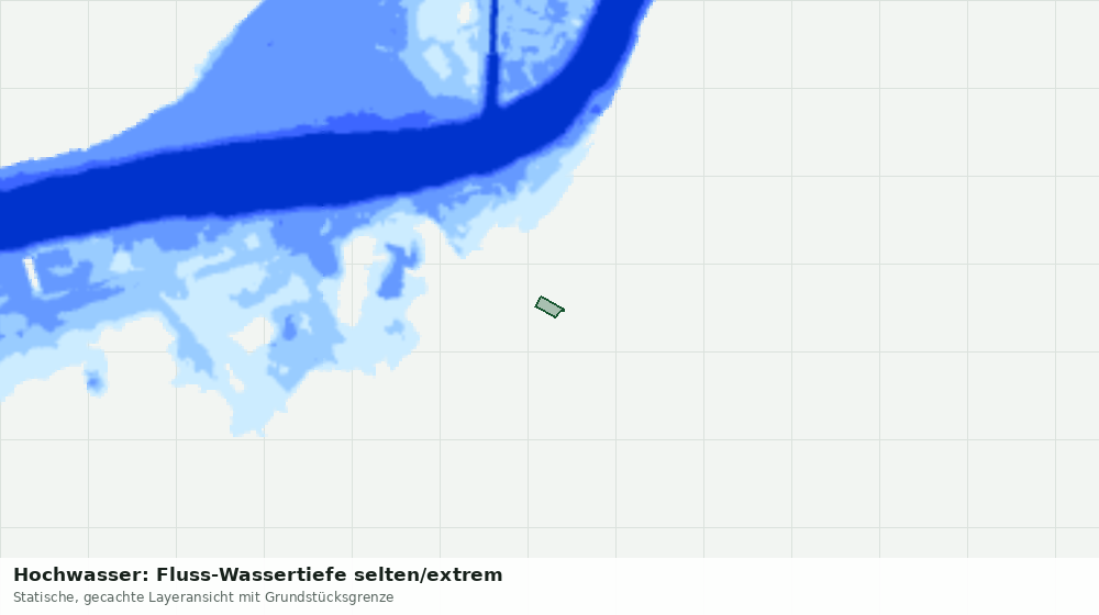 Statische Kartenansicht: Hochwasser: Fluss-Wassertiefe selten/extrem