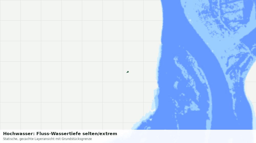 Statische Kartenansicht: Hochwasser: Fluss-Wassertiefe selten/extrem