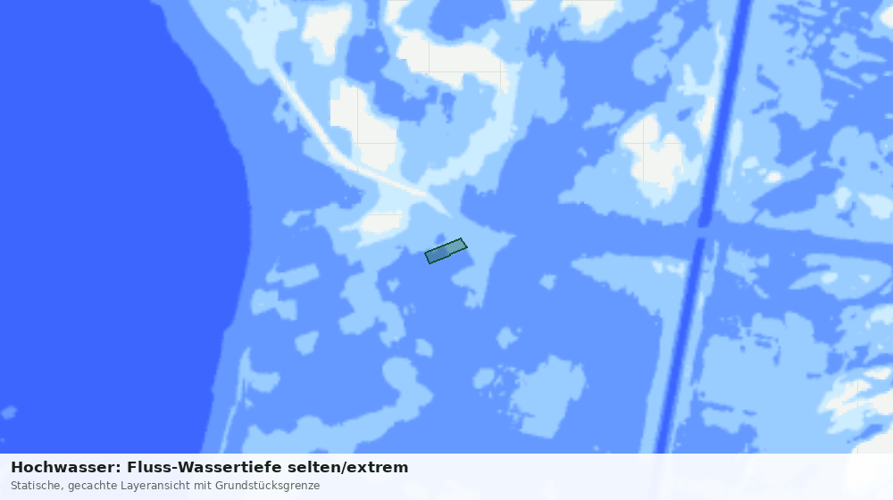 Statische Kartenansicht: Hochwasser: Fluss-Wassertiefe selten/extrem