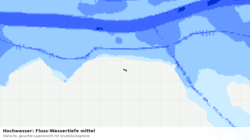 Statische Kartenansicht: Hochwasser: Fluss-Wassertiefe mittel
