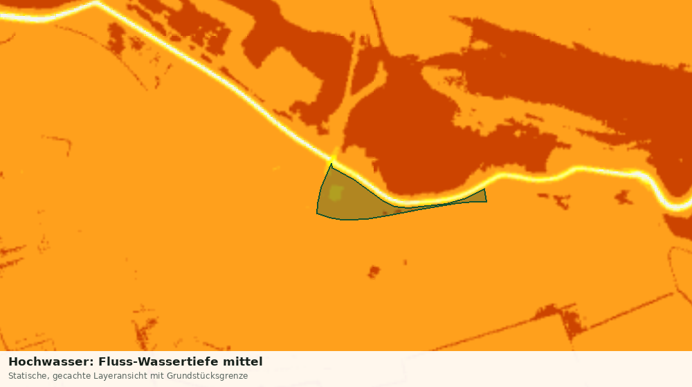 Statische Kartenansicht: Hochwasser: Fluss-Wassertiefe mittel
