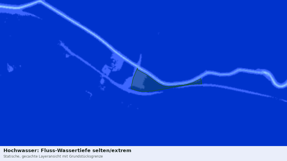 Statische Kartenansicht: Hochwasser: Fluss-Wassertiefe selten/extrem