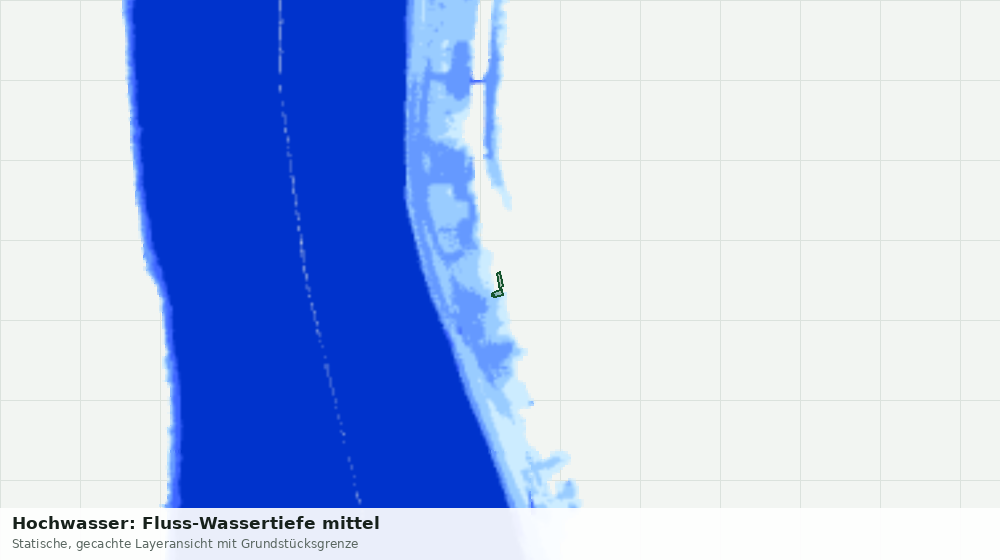 Statische Kartenansicht: Hochwasser: Fluss-Wassertiefe mittel