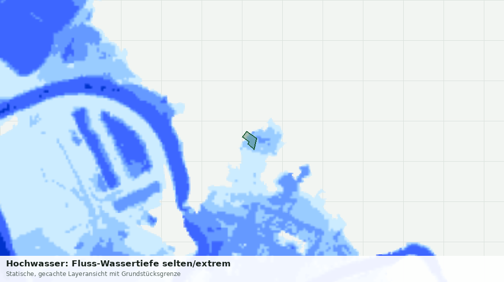 Statische Kartenansicht: Hochwasser: Fluss-Wassertiefe selten/extrem