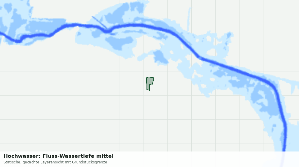 Statische Kartenansicht: Hochwasser: Fluss-Wassertiefe mittel