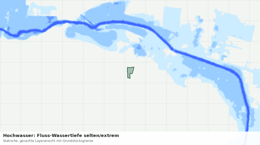 Statische Kartenansicht: Hochwasser: Fluss-Wassertiefe selten/extrem