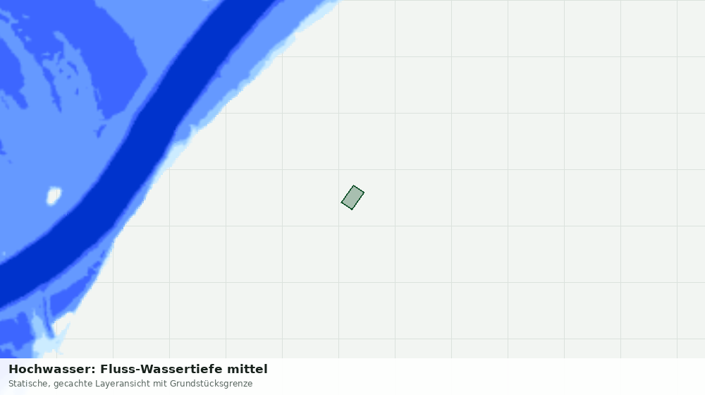 Statische Kartenansicht: Hochwasser: Fluss-Wassertiefe mittel