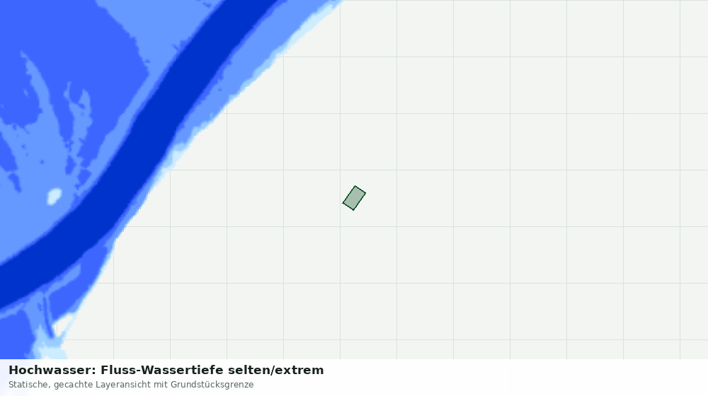 Statische Kartenansicht: Hochwasser: Fluss-Wassertiefe selten/extrem