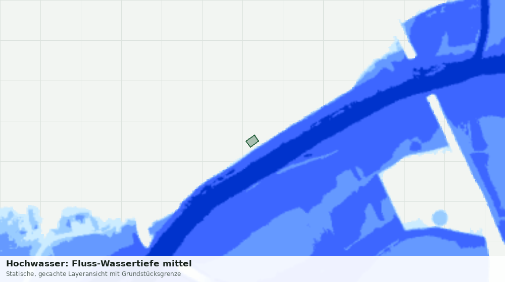 Statische Kartenansicht: Hochwasser: Fluss-Wassertiefe mittel