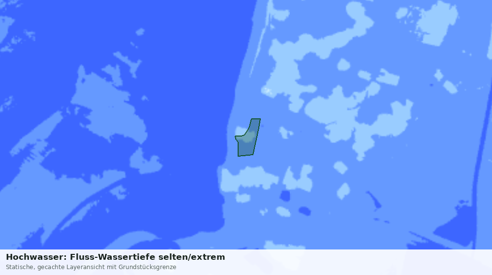 Statische Kartenansicht: Hochwasser: Fluss-Wassertiefe selten/extrem