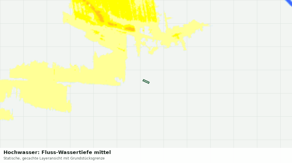 Statische Kartenansicht: Hochwasser: Fluss-Wassertiefe mittel