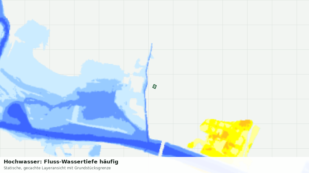 Statische Kartenansicht: Hochwasser: Fluss-Wassertiefe häufig