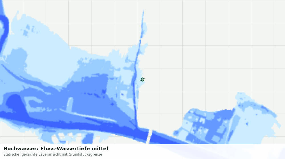 Statische Kartenansicht: Hochwasser: Fluss-Wassertiefe mittel