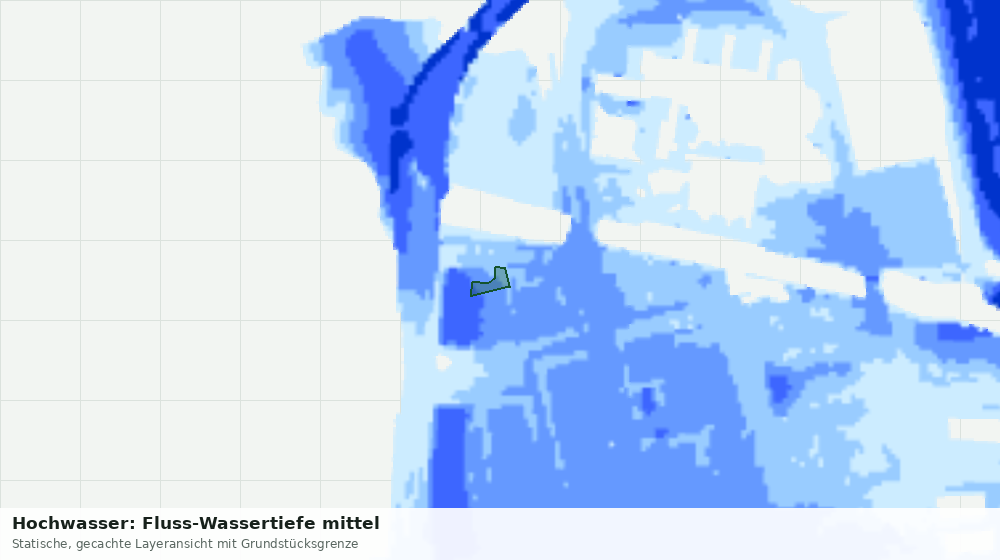Statische Kartenansicht: Hochwasser: Fluss-Wassertiefe mittel