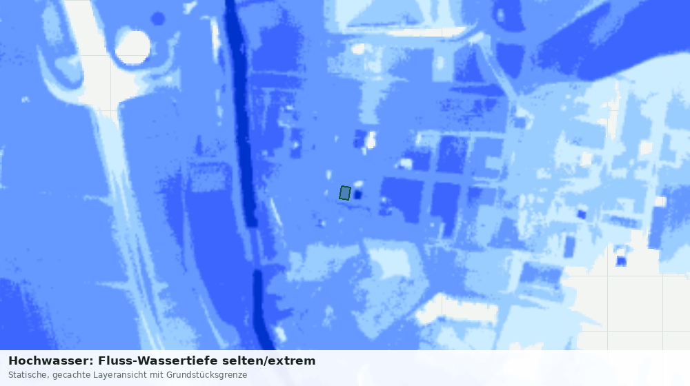 Statische Kartenansicht: Hochwasser: Fluss-Wassertiefe selten/extrem