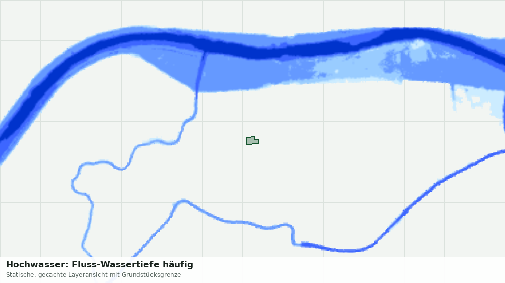 Statische Kartenansicht: Hochwasser: Fluss-Wassertiefe häufig