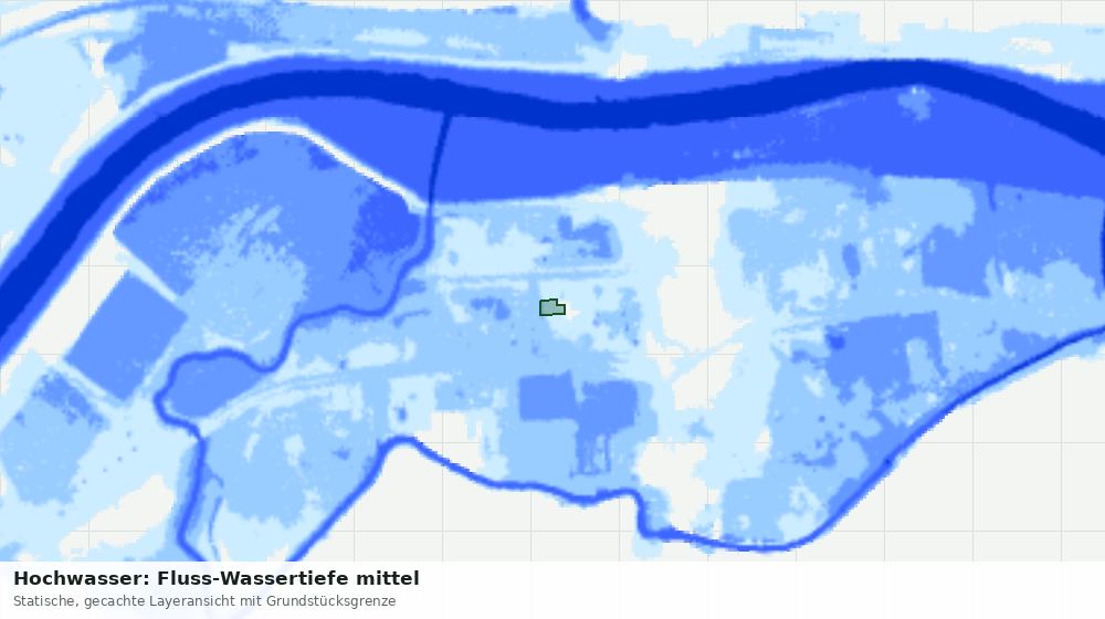 Statische Kartenansicht: Hochwasser: Fluss-Wassertiefe mittel