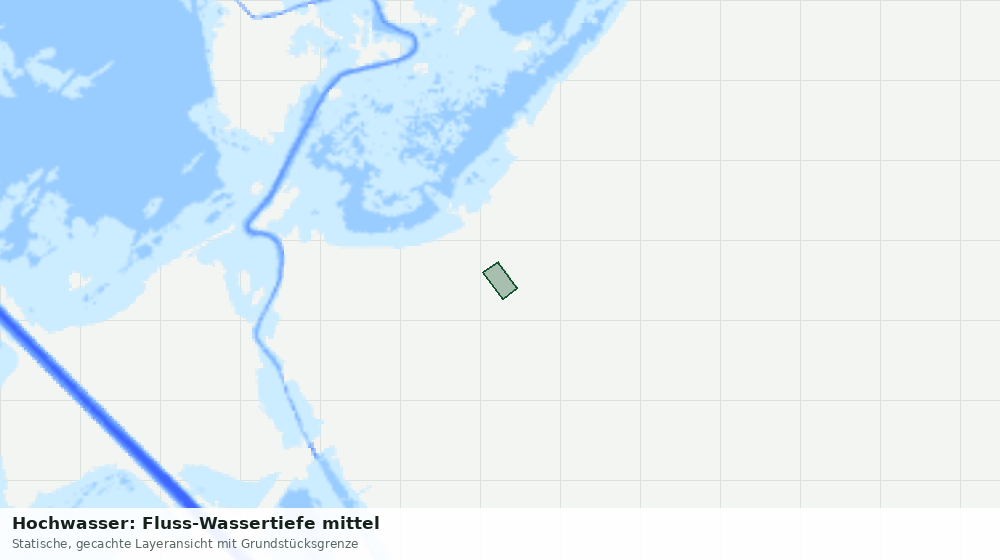 Statische Kartenansicht: Hochwasser: Fluss-Wassertiefe mittel