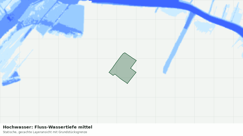 Statische Kartenansicht: Hochwasser: Fluss-Wassertiefe mittel