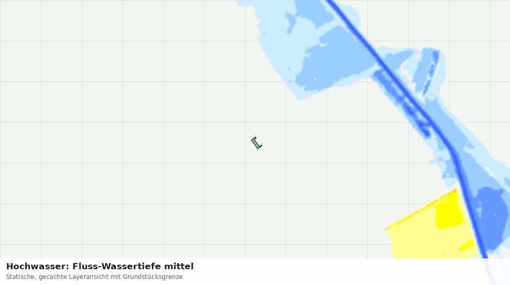 Statische Kartenansicht: Hochwasser: Fluss-Wassertiefe mittel