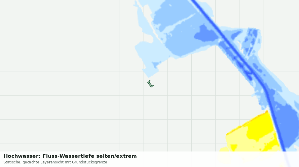 Statische Kartenansicht: Hochwasser: Fluss-Wassertiefe selten/extrem
