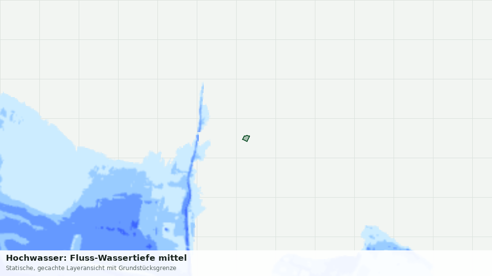 Statische Kartenansicht: Hochwasser: Fluss-Wassertiefe mittel