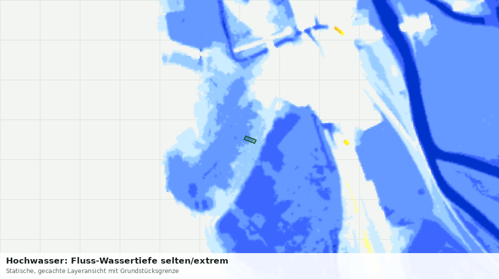 Statische Kartenansicht: Hochwasser: Fluss-Wassertiefe selten/extrem