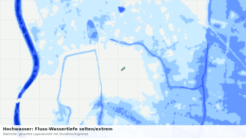 Statische Kartenansicht: Hochwasser: Fluss-Wassertiefe selten/extrem