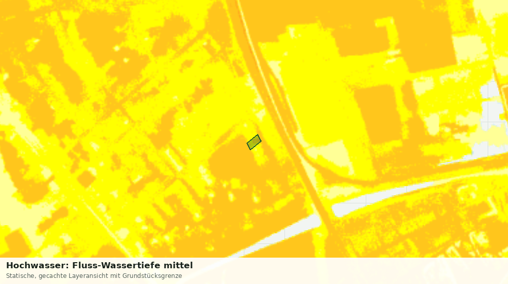 Statische Kartenansicht: Hochwasser: Fluss-Wassertiefe mittel