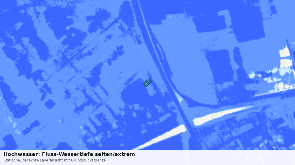 Statische Kartenansicht: Hochwasser: Fluss-Wassertiefe selten/extrem