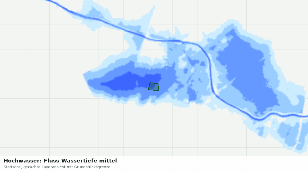 Statische Kartenansicht: Hochwasser: Fluss-Wassertiefe mittel