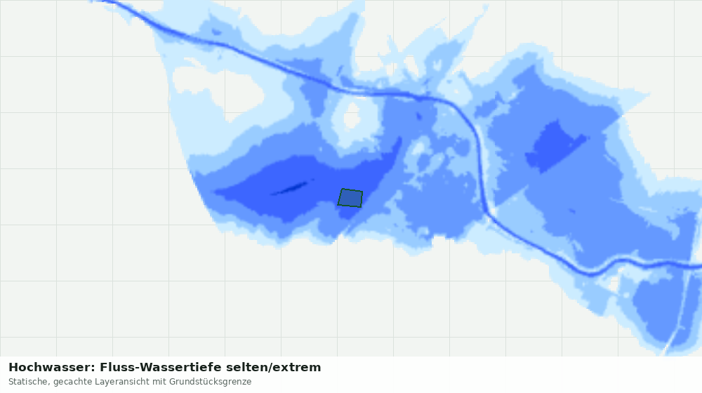 Statische Kartenansicht: Hochwasser: Fluss-Wassertiefe selten/extrem