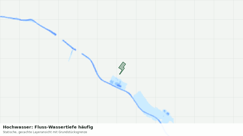 Statische Kartenansicht: Hochwasser: Fluss-Wassertiefe häufig