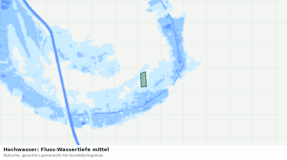 Statische Kartenansicht: Hochwasser: Fluss-Wassertiefe mittel