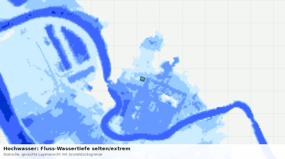 Statische Kartenansicht: Hochwasser: Fluss-Wassertiefe selten/extrem