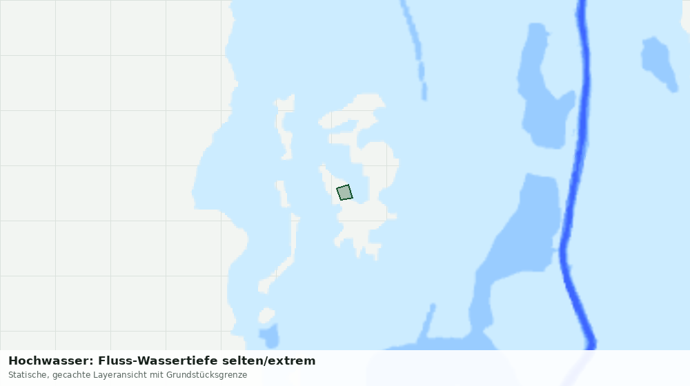 Statische Kartenansicht: Hochwasser: Fluss-Wassertiefe selten/extrem